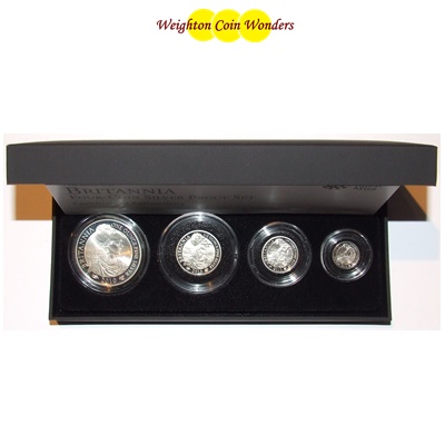 2010 Silver Proof BRITANNIA 4-Coin Set